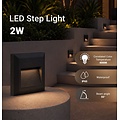 Optonica LED Step Light Square Black - Ideal lighting for stairs and pathways