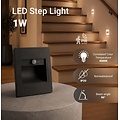 Optonica LED Step Light Square 1W 4000K IP20 Grau + Sensor - Ideal zur Verbesserung der Sicherheit in Treppenhäusern