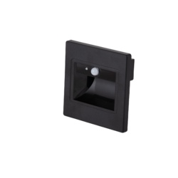 LED Step Light Square 1W 4000K IP20 Black + Sensor