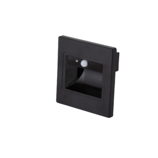 LED Step Light Square 1W 4000K IP20 Black + Sensor