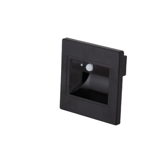 Optonica LED Step Light Square 1W 4000K IP20 Black + Sensor - Iluminación ideal para escaleras y caminos