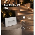 Optonica LED Step Light SQUARE WHITE 3W IP65 - Iluminación ideal para escaleras y caminos