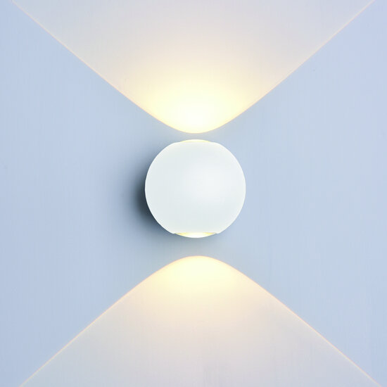 Optonica LED Wall Light Round White Body - Créez une ambiance chaleureuse