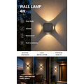 Optonica LED Wall Light Round 4 Diods Grey Body - Crea una atmósfera moderna en tu espacio