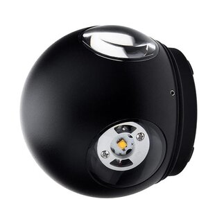 LED Wall Light Round 4 Diods Black Body