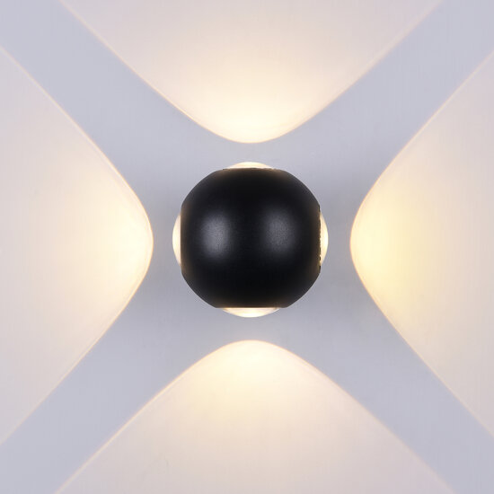 Optonica LED Wall Light Round 4 Diods Black Body - Éclairage parfait pour chaque espace
