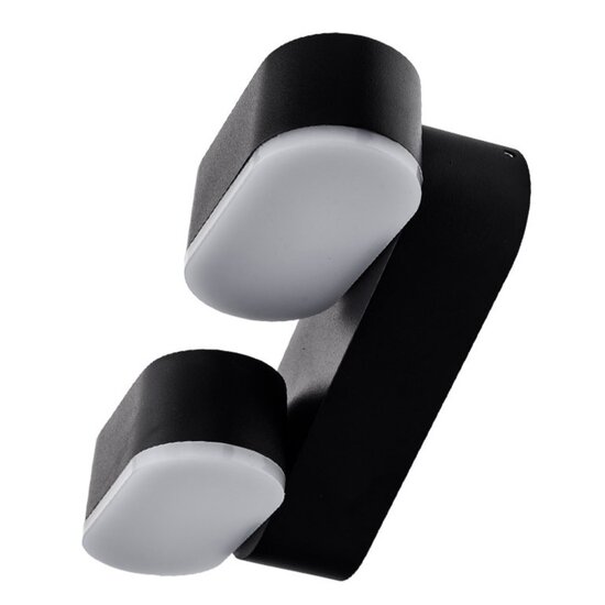Optonica LED Wall Light Epistar 2x6W Black Body Rotatable - Iluminación mural ajustable para cualquier espacio
