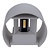 Optonica LED Wall Light Grey Body Round