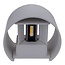Optonica LED Wall Light Grey Body Round - Creëer een moderne sfeer in uw ruimte