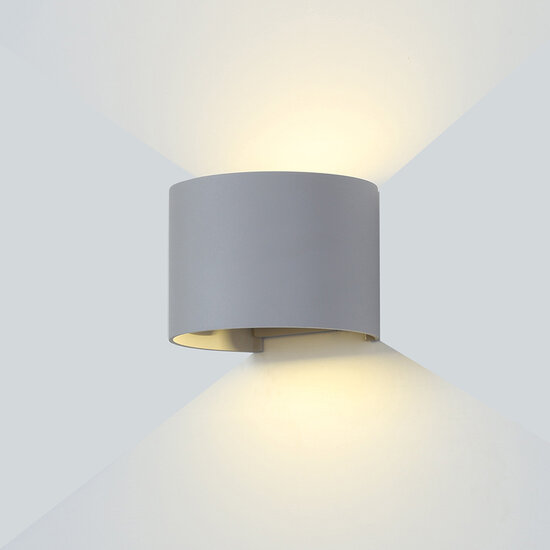 Optonica LED Wall Light Grey Body Round - Créez une ambiance moderne dans votre espace