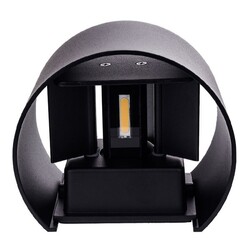 LED Wall Light Black Body Round