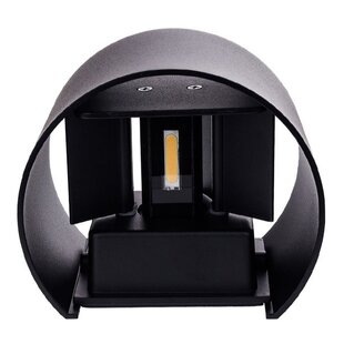 LED Wall Light Black Body Round