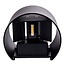 Optonica LED Wall Light Black Body Round - Créez une ambiance moderne dans votre espace
