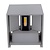 Optonica LED Wall Light Grey Body Square
