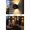 Optonica LED Wall Light Black Body Square - Create a Cozy Ambiance