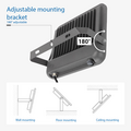 Optonica LED SMD Floodlight 150W Grey Body IP65 with 100cm Cable - Ideal para iluminación exterior