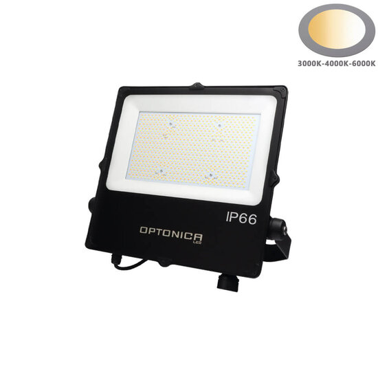 Optonica LED Floodlight Black IP66 IK08 - Ideal para Espacios Exteriores