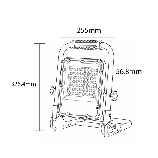 Optonica LED Portable Rechargable SMD Floodlight - USB CHARGING - 30W DC3.2V/4AH - Perfecto para iluminación exterior