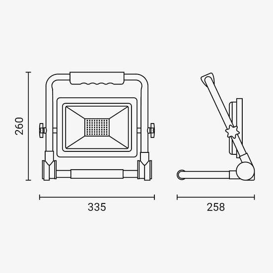 Optonica LED SMD Portable Floodlight 1600 Lm 3 m Cable - Ideal para Iluminación Exterior