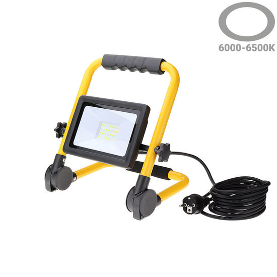 Optonica LED SMD Portable Floodlight 1600 Lm 3 m Cable - Perfecto para Iluminación Exterior