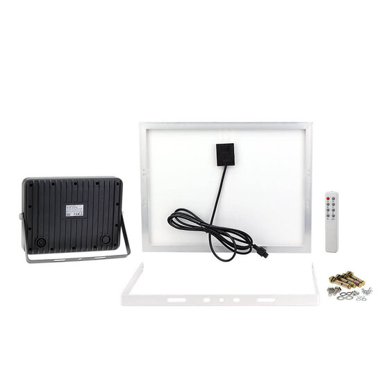 Optonica LED Flood Light with Solar Panel - Solución de iluminación exterior sostenible