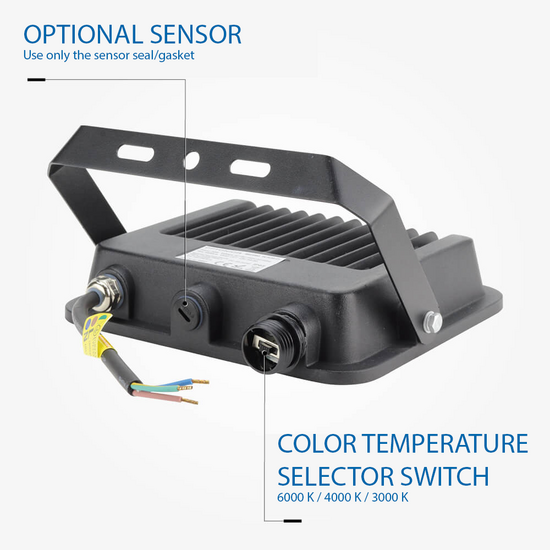 Optonica LED SMD Floodlight 50W CCT - Idéal pour l'éclairage extérieur