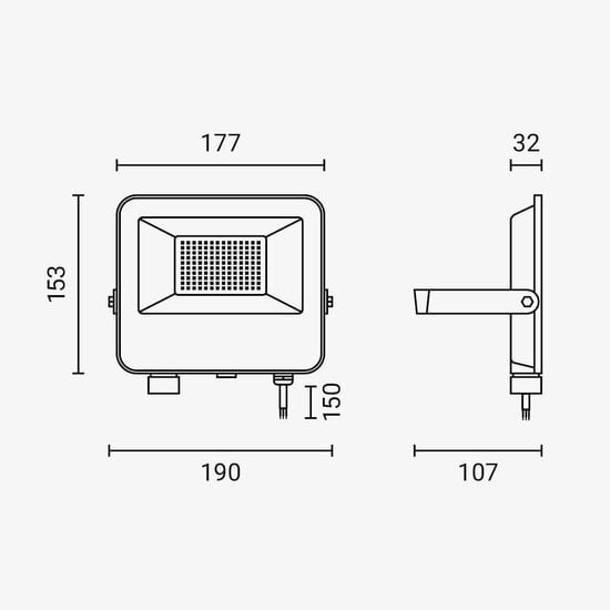 Optonica LED SMD Floodlight 50W CCT - Ideal for Outdoor Lighting
