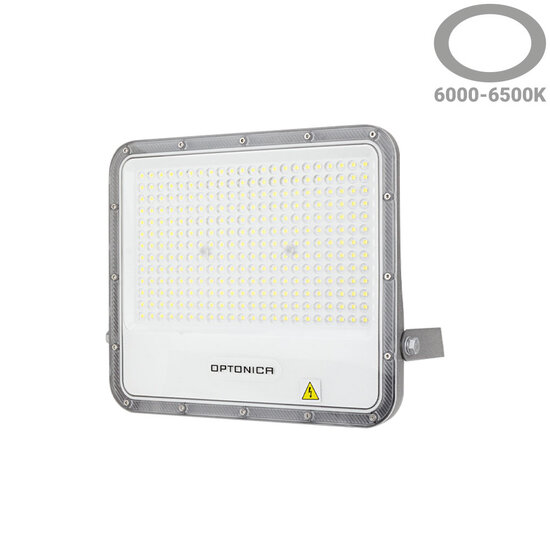Optonica LED SMD Floodlight 200W Cuerpo Gris IP65 con Cable de 100cm - Ideal para iluminación exterior