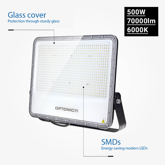Optonica LED SMD Floodlight Black Body IP65 - Ideal para Iluminación Exterior