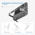 Optonica LED SMD Floodlight 50W Grey Body IP65 with 100cm Cable - Ideal para Iluminación Exterior