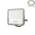 Optonica LED SMD Floodlight 50W Cuerpo Gris IP65 con Cable de 100cm - Ideal para iluminación exterior