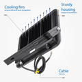Optonica LED SMD Floodlight Black Body IP65 - Ideal para Iluminación Exterior