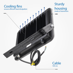 LED SMD Floodlight Black Body IP65 - LUMILEDS Chip