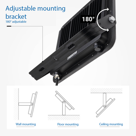 Optonica LED SMD Floodlight Black Body IP65 - Perfect voor buitenverlichting
