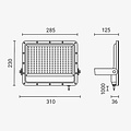 Optonica LED SMD Floodlight Black Body IP65 - Ideal para Iluminación Exterior