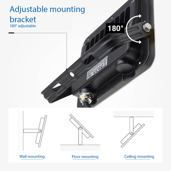 Optonica LED SMD Floodlight Black Body IP65 - Ideal para Iluminación Exterior