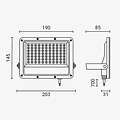 Optonica LED SMD Floodlight White Body IP65 - LUMILEDS Chip para iluminación exterior potente