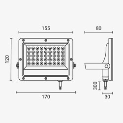 LED SMD Floodlight White Body IP65 - LUMILEDS Chip