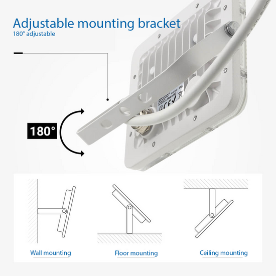 Optonica LED SMD Floodlight White Body IP65 - LUMILEDS Chip para iluminación exterior potente