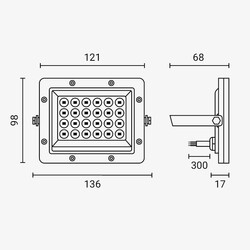 LED SMD Floodlight White Body IP65 - LUMILEDS Chip