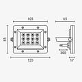 Optonica LED SMD Floodlight White Body IP65 - LUMILEDS Chip para iluminación exterior potente