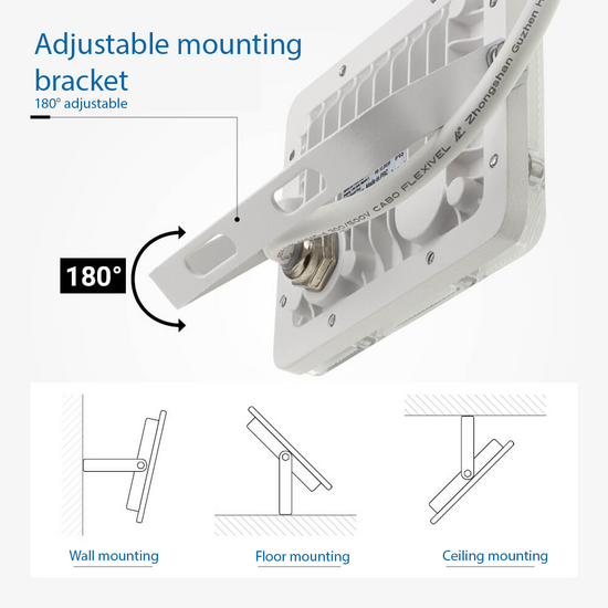 Optonica LED SMD Floodlight White Body IP65 - LUMILEDS Chip para iluminación exterior potente