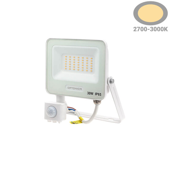Optonica LED SMD Floodlight IP65 White Body with Sensor - Solución ideal de iluminación exterior