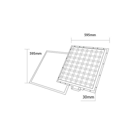 Optonica LED Backlit Panel 36W 60x60 with Driver - Perfect voor heldere verlichting in elke ruimte