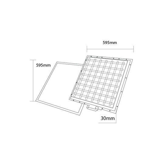 Optonica LED Backlit Panel 36W 60x60 UGR<19 with Driver - Perfect voor heldere en efficiënte verlichting
