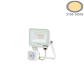 Optonica LED SMD Floodlight IP65 White Body with Sensor - Ideal para iluminación exterior