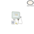 Optonica LED SMD Floodlight IP65 White Body with Sensor - Ideal para Iluminación Exterior