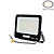 Optonica LED SMD Proyector Cuerpo Negro IP65 con Cable de 30 cm