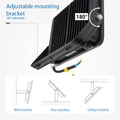 Optonica LED SMD Floodlight Black Body IP65 with 15 cm Cable - Ideal for Outdoor Lighting