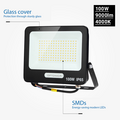 Optonica LED SMD Flutlicht Schwarzer Körper IP65 mit 15 cm Kabel - Ideal für Außenbeleuchtung